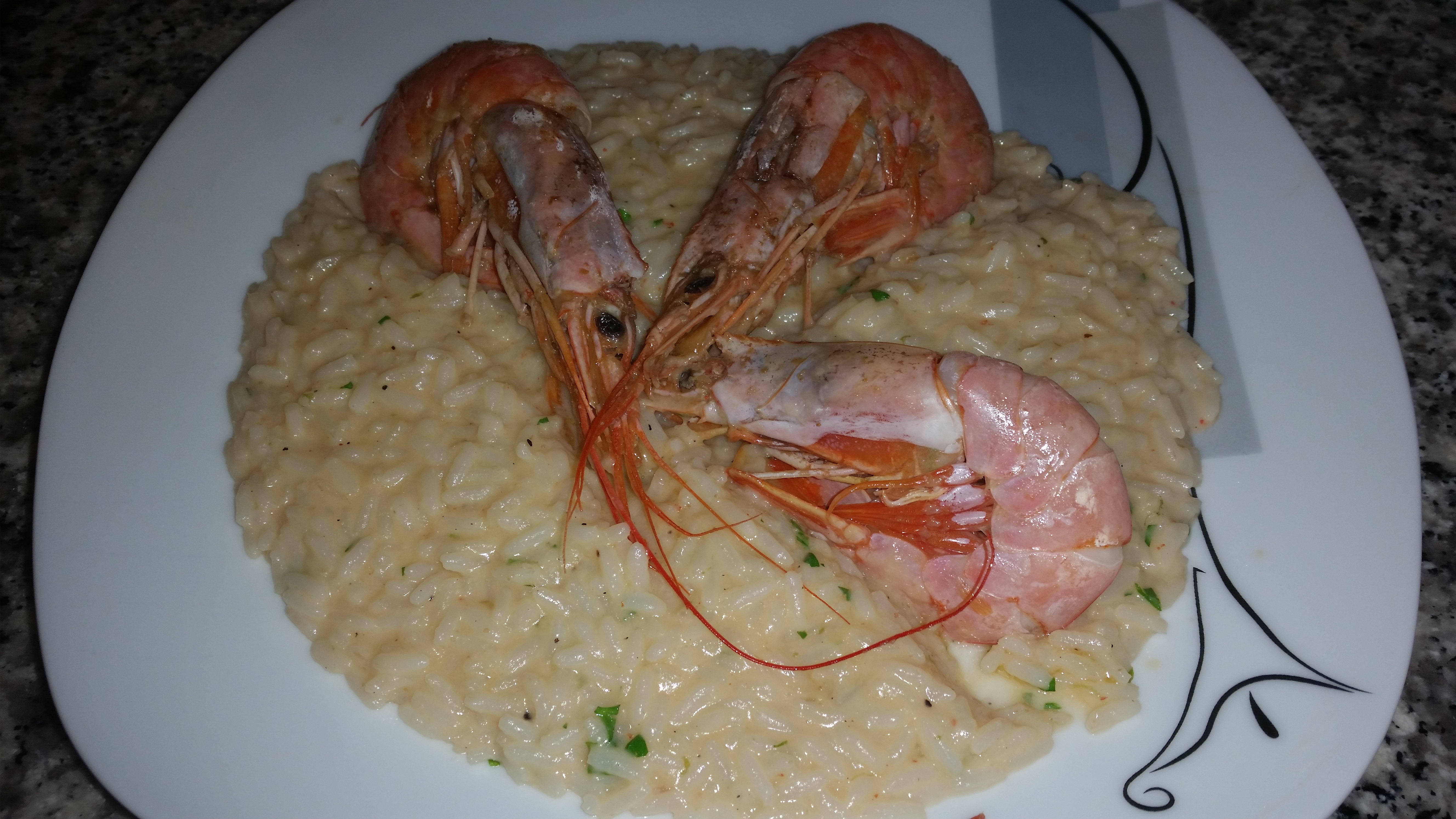 Risotto alla crema di gamberoni