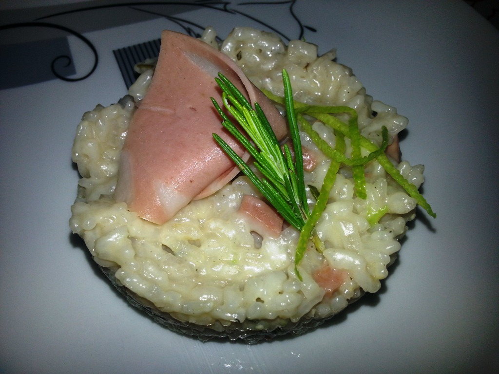 Risotto mortadella e rosmarino