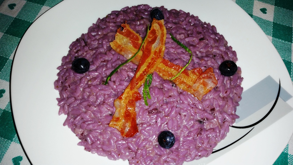 Risotto mirtilli e lime