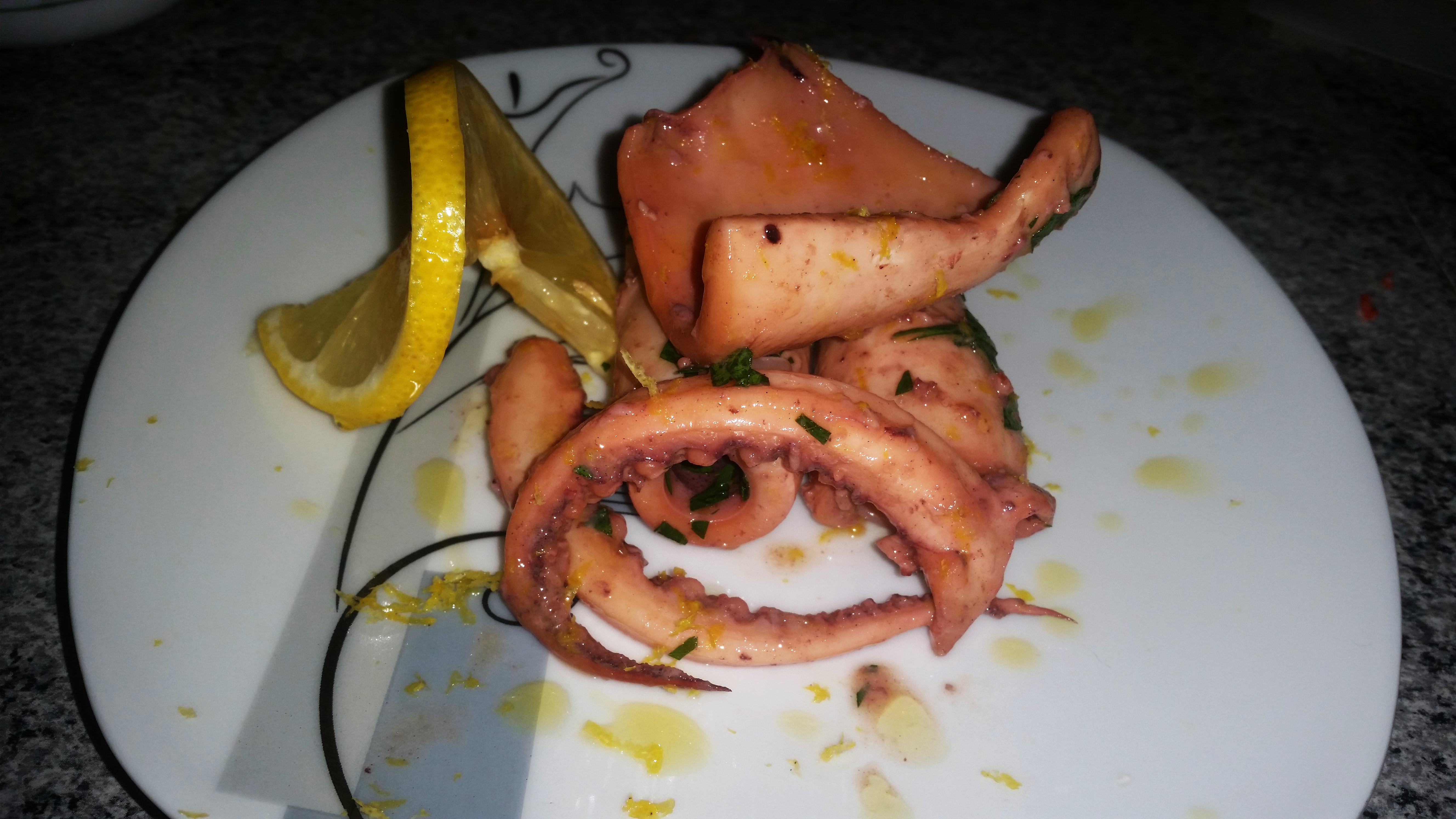 Calamari al profumo di limone