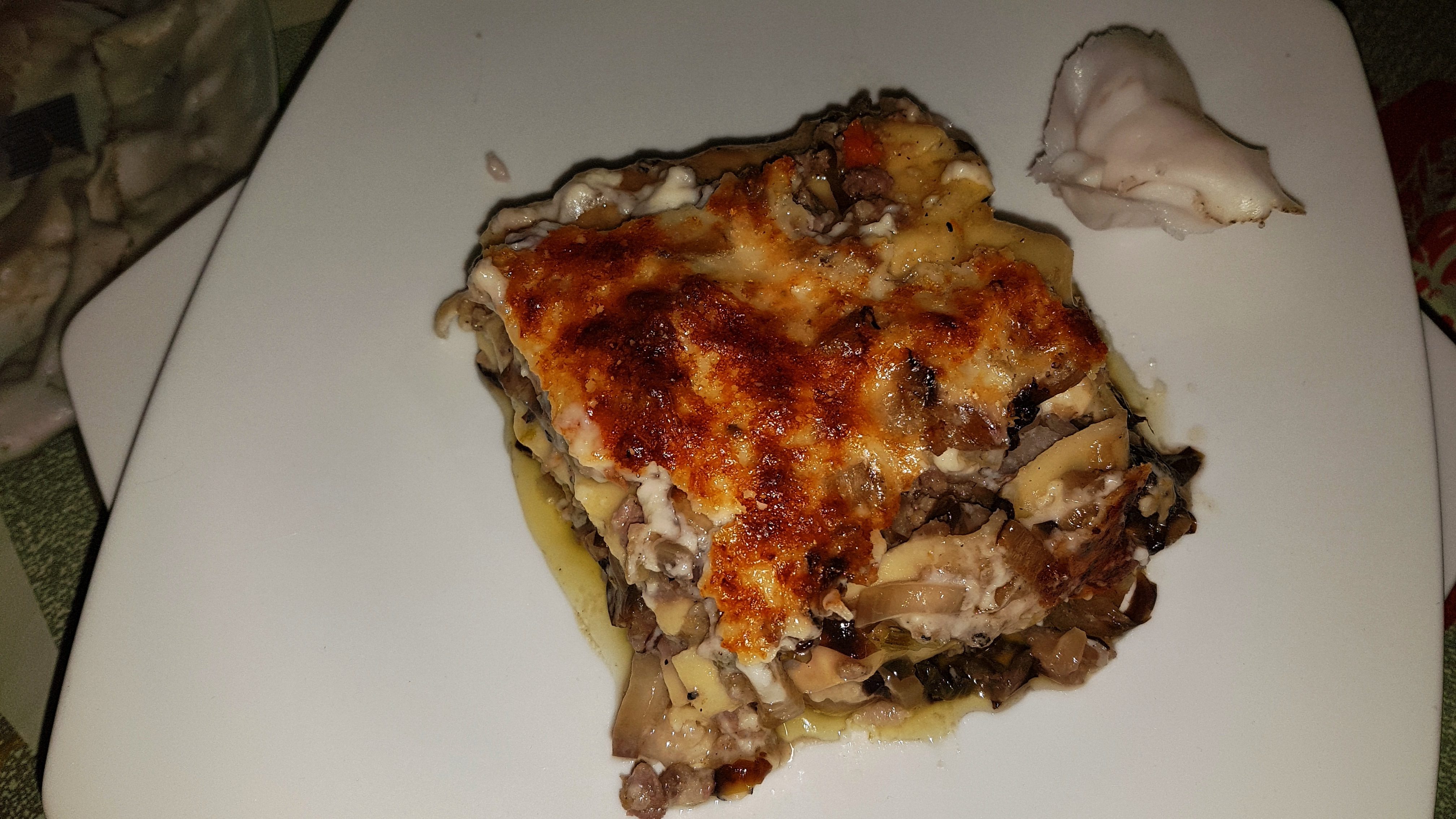 Lasagne ragù bianco e lardo di colonnata