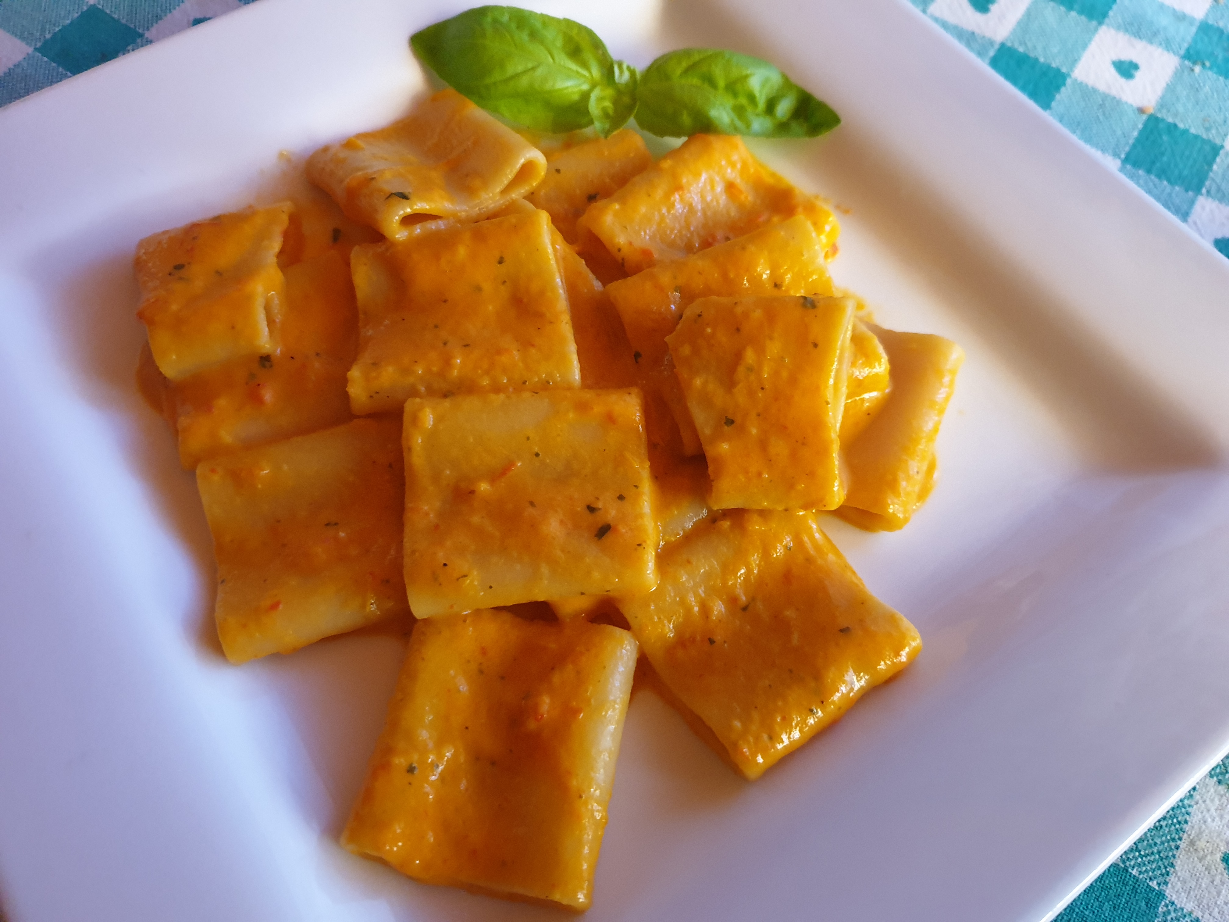 Paccheri alla crema di peperoni