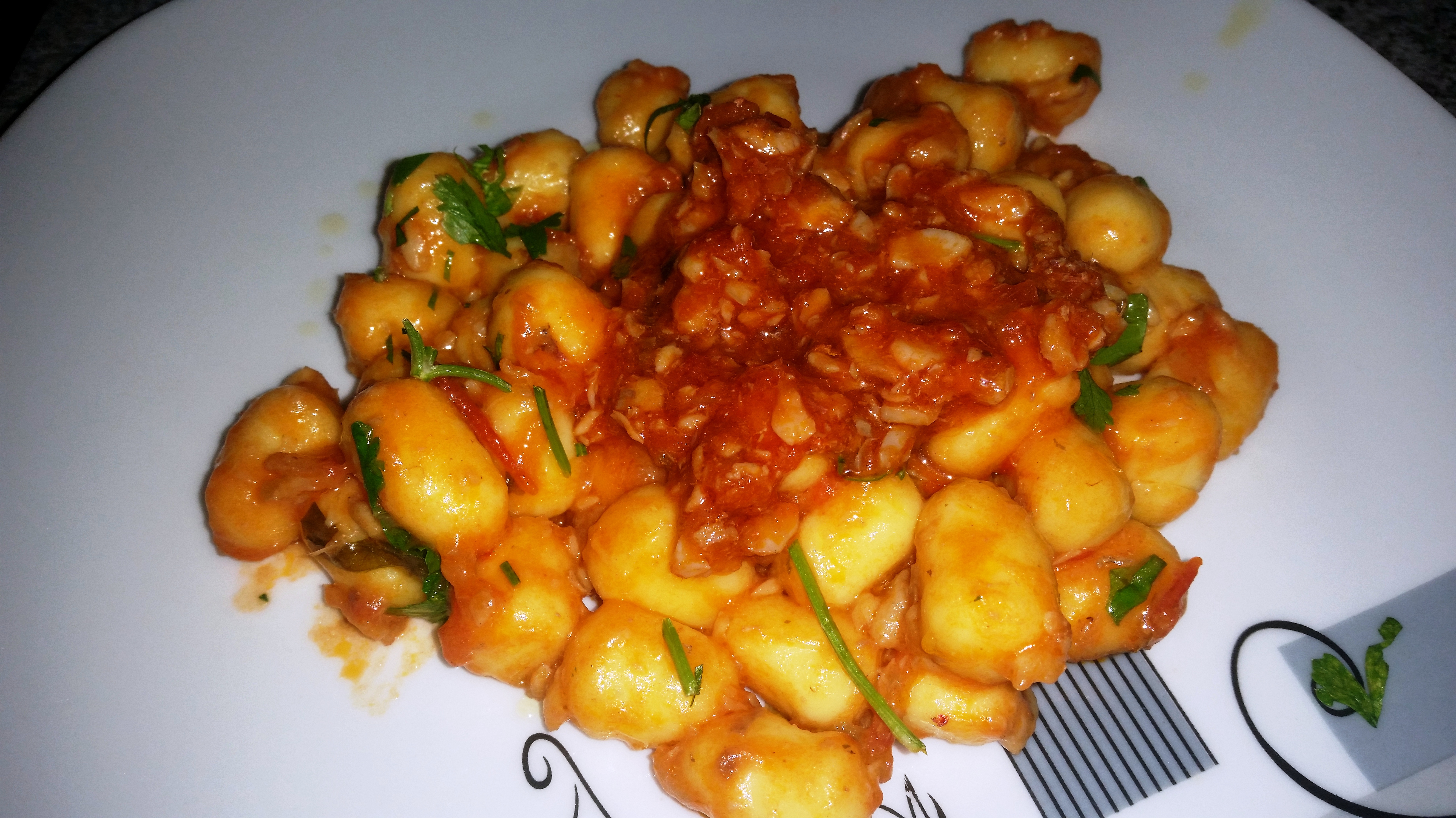 Gnocchetti al ragù di triglie