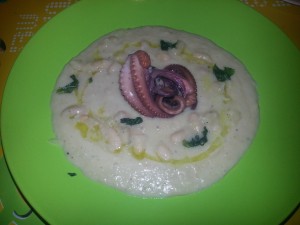 Crema di fagioli e moscardini