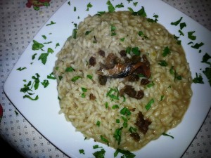 Risotto alle acciughe 2