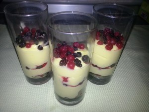 Crema con frutti di bosco
