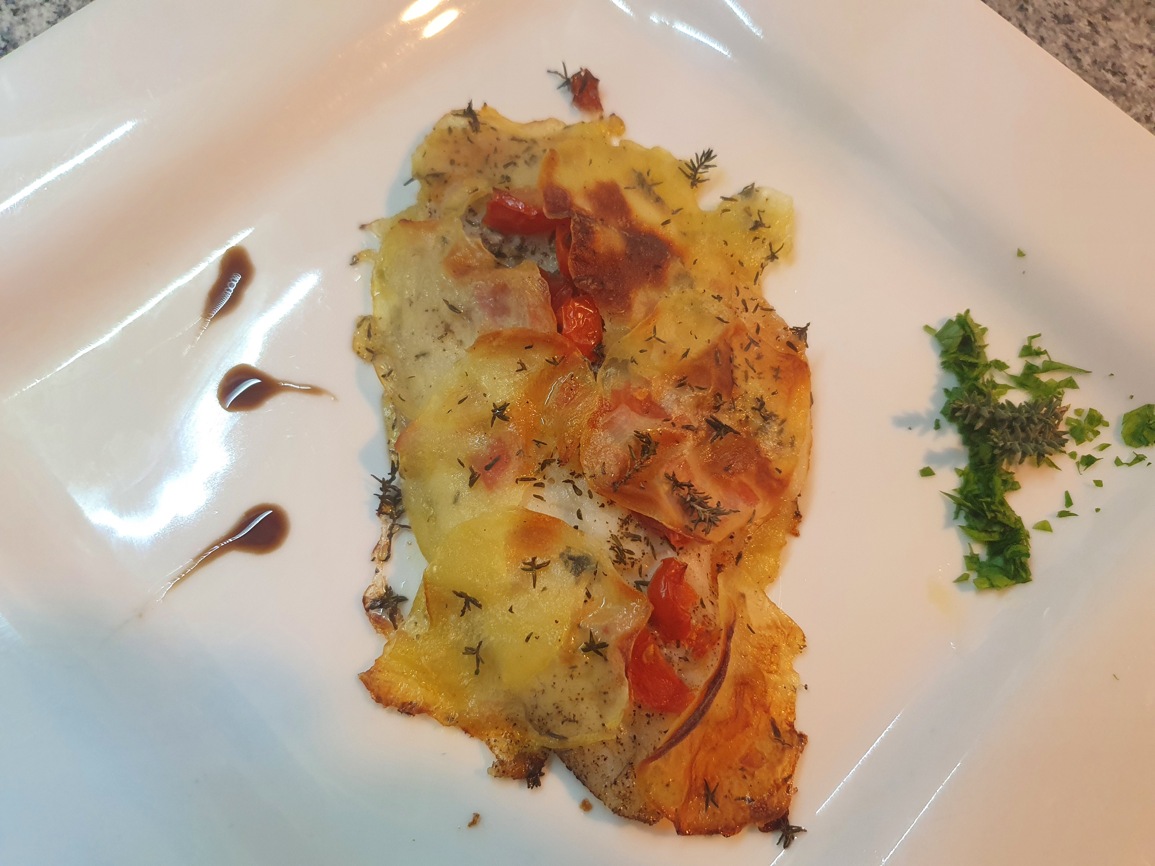 Filetto di orata in crosta di patate